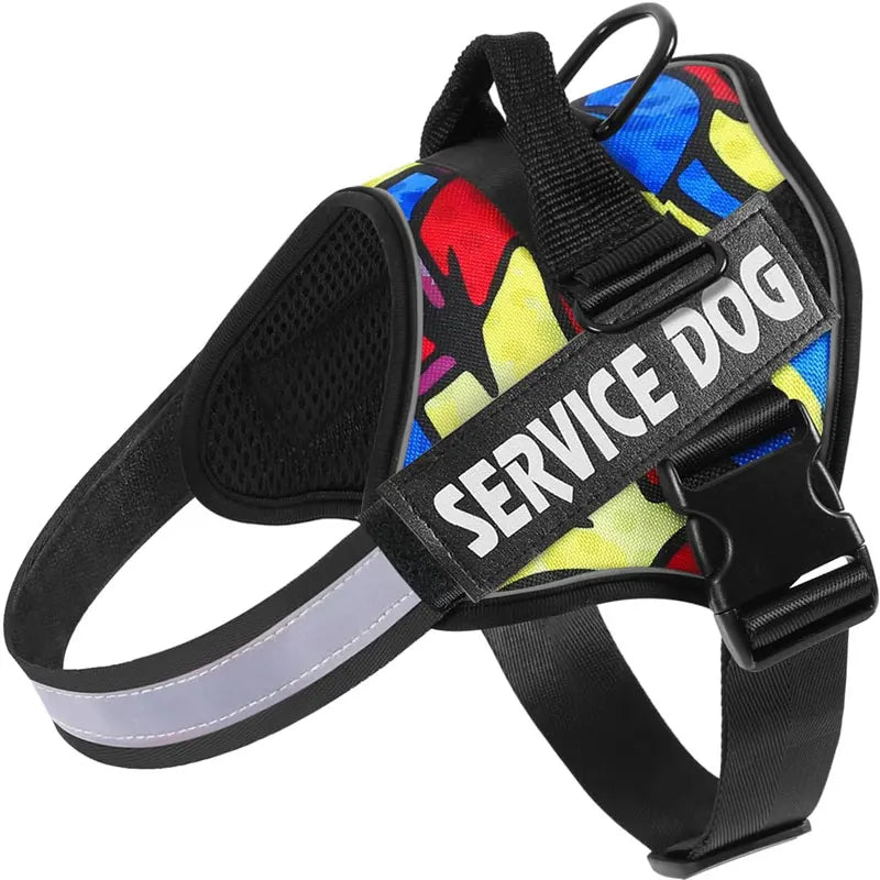 Chest Strap Dog Vest Harness for Medium & Large Dogs – Quick Release Anti-Pull Adjustable Vest Harness for Border Collie, Golden Retriever & Training Walks