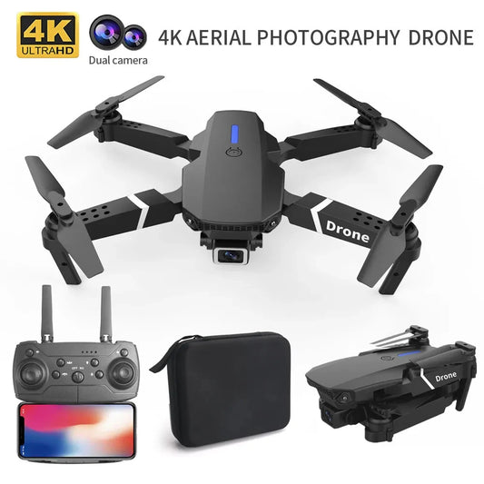 Professional Drone E88 – 4K Wide-Angle HD 1080P Camera Foldable RC Drone