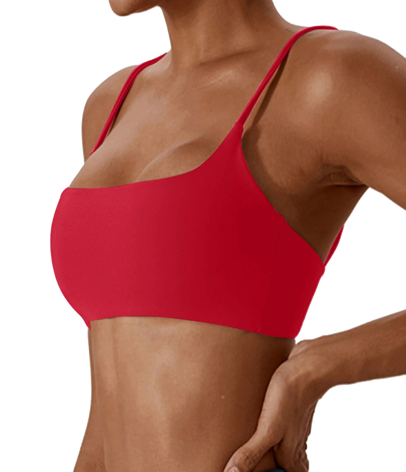 OVESPORT Nylon Sports Bra – Women's High-Performance Fitness & Yoga Top