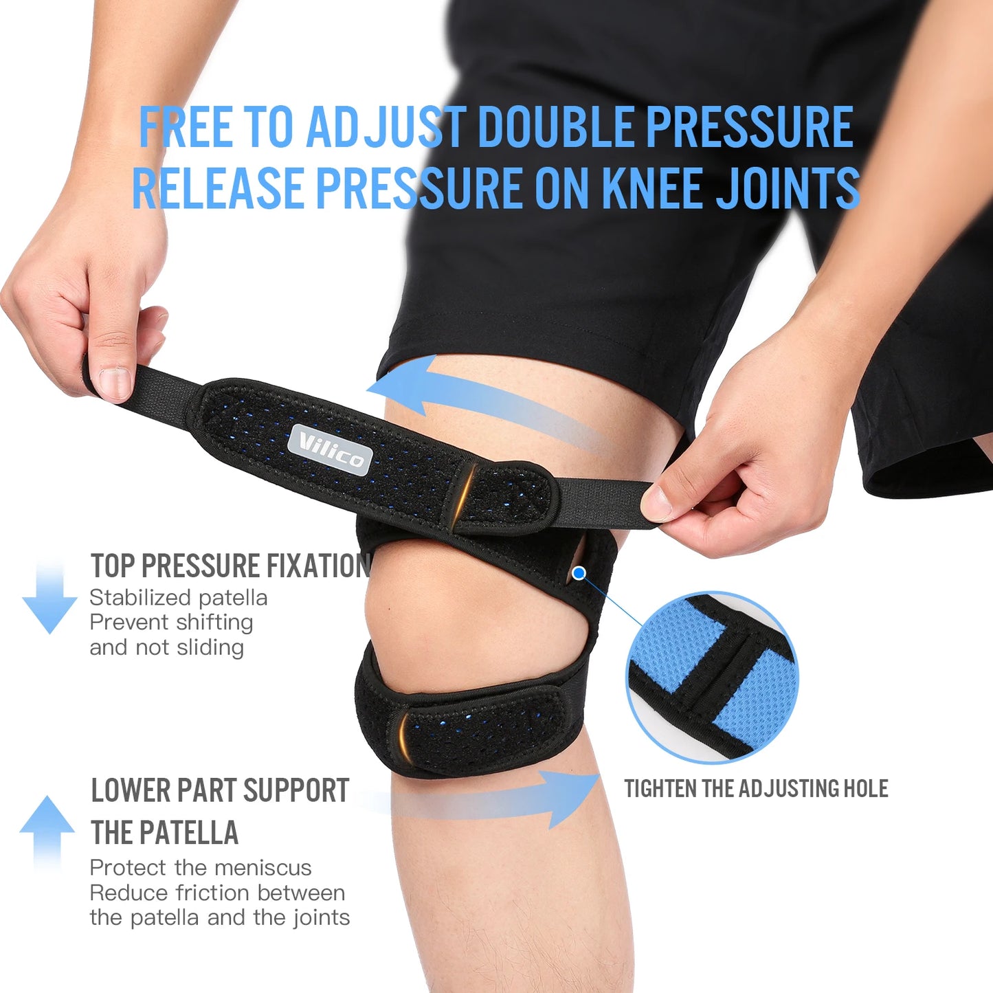 Professional Sports Patellar Strap – Adjustable Knee Support