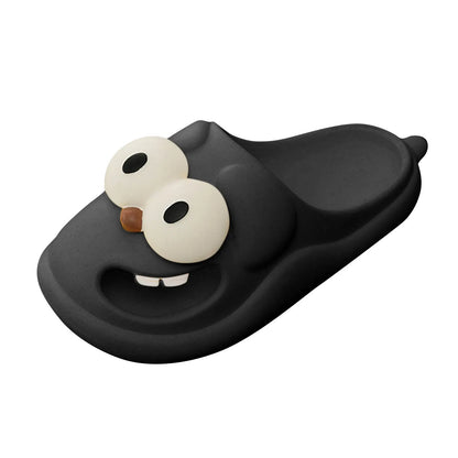 Tongue Kiss Slippers Big Eye Dog Slippers Cute Funny Big Eye Dog Fun Cartoon Package Head Eva Slippers For Women