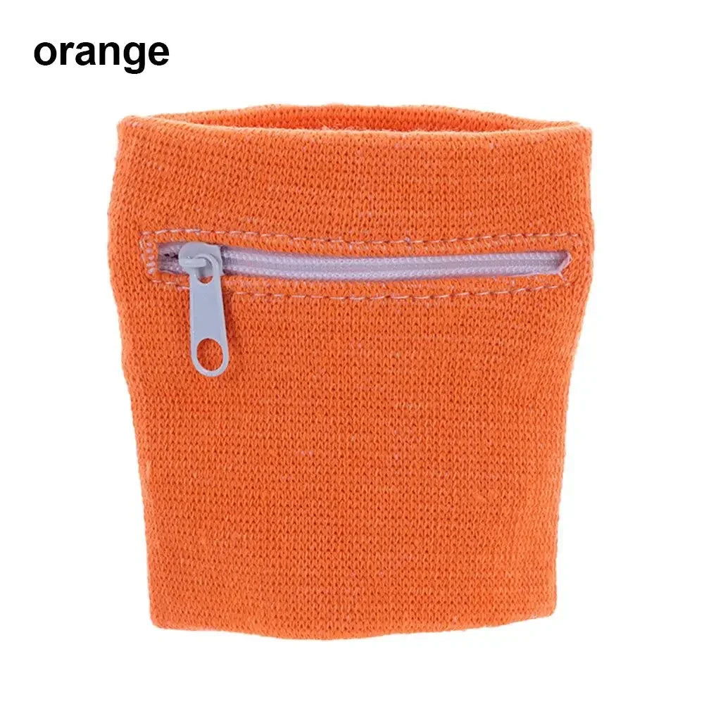 Unisex Sports Wristband with Zipper Pocket – Running, Gym & Cycling Sweatband Wallet