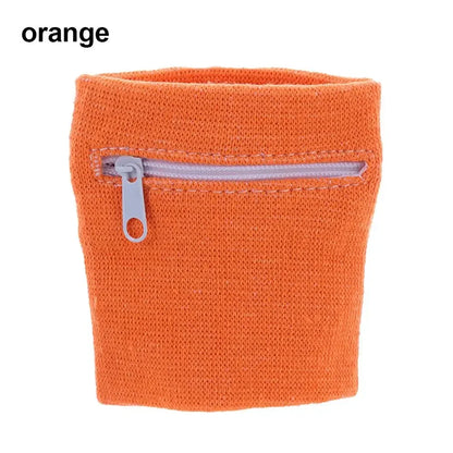 Unisex Sports Wristband with Zipper Pocket – Running, Gym & Cycling Sweatband Wallet