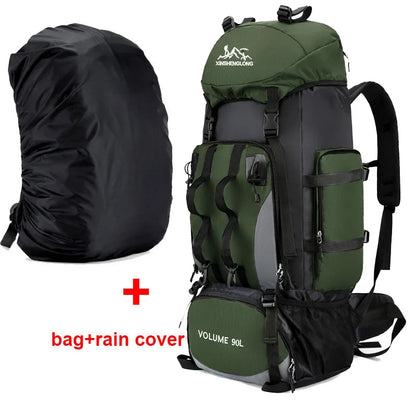 Scione 90L Waterproof Hiking & Camping Backpack – Large Capacity Trekking Bag for Men & Women
