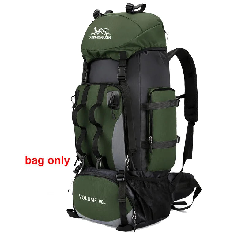 Scione 90L Waterproof Hiking & Camping Backpack – Large Capacity Trekking Bag for Men & Women