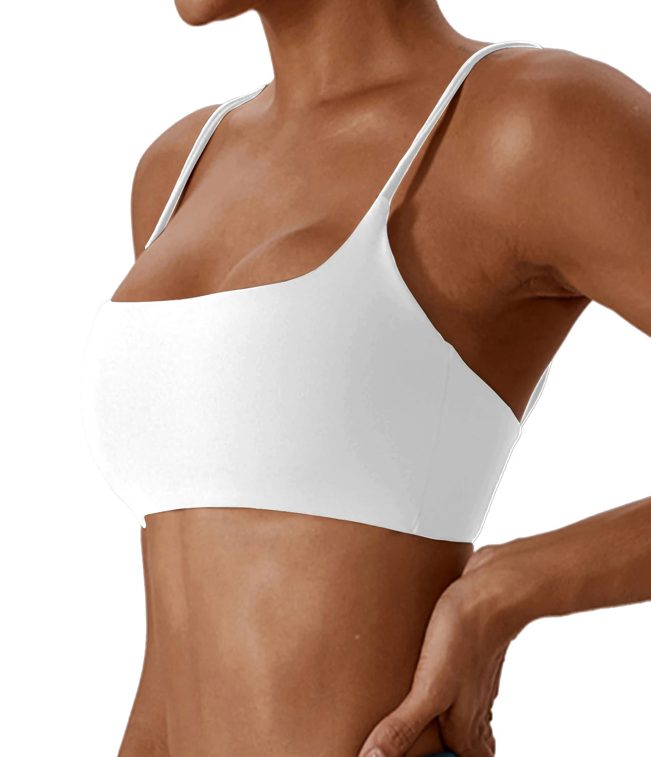 OVESPORT Nylon Sports Bra – Women's High-Performance Fitness & Yoga Top