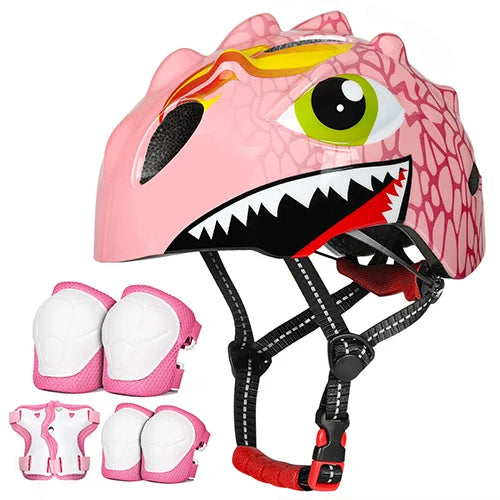 VICTGOAL Kids Safety Gear Set – 3D Cartoon Helmet with Knee & Elbow Pads for Cycling, Balance Bike & Roller Skating