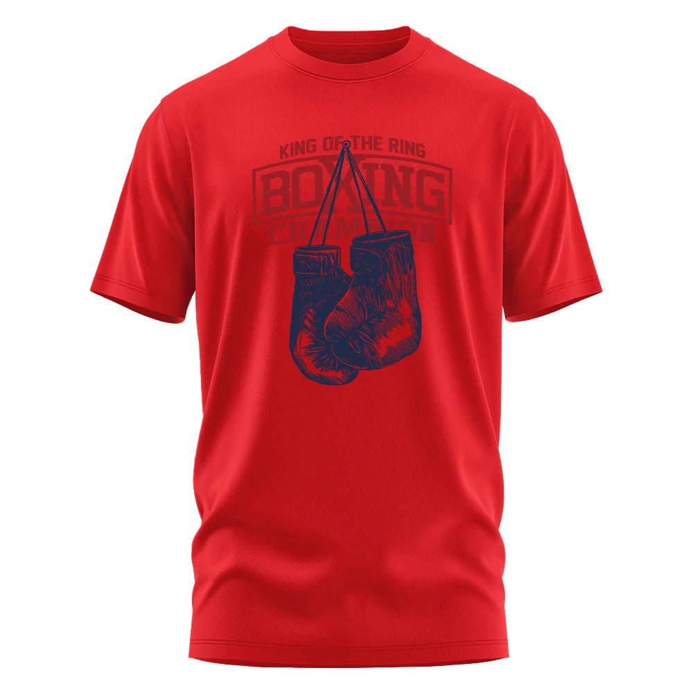 BOLF King of The Ring Boxing Champion Printed T-Shirt – Men’s Casual Unisex Tee