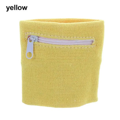 Unisex Sports Wristband with Zipper Pocket – Running, Gym & Cycling Sweatband Wallet