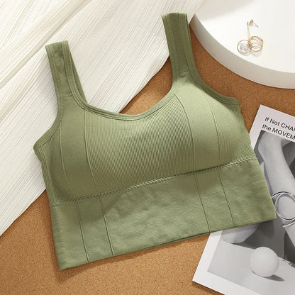 Women's Breathable Sports Bra – Seamless Yoga & Fitness Top