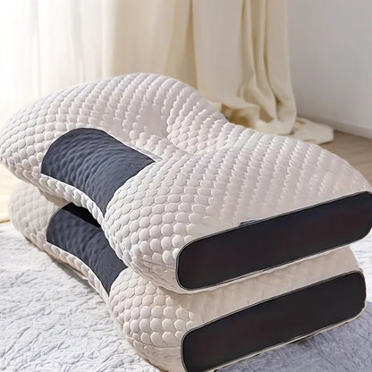 Antibacterial & Anti-Mite Neck Pillow – Round Ergonomic Cervical Support Pillow for Sleep, Travel, Massage, and Home