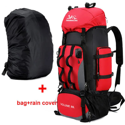 Scione 90L Waterproof Hiking & Camping Backpack – Large Capacity Trekking Bag for Men & Women