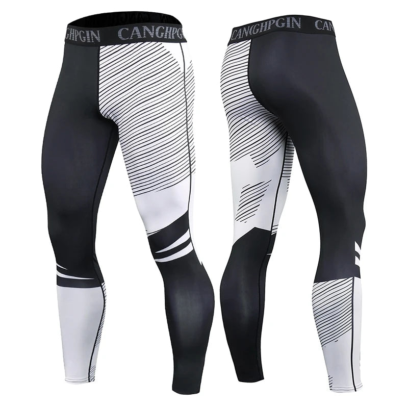 Men’s Compression Running Leggings Quick Dry Gym Fitness Training Sports Tights Pants