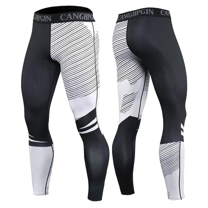 Men’s Compression Running Leggings Quick Dry Gym Fitness Training Sports Tights Pants