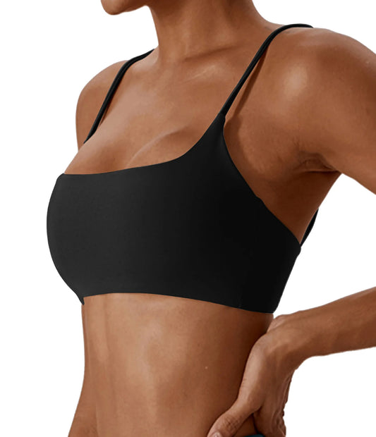 OVESPORT Nylon Sports Bra – Women's High-Performance Fitness & Yoga Top