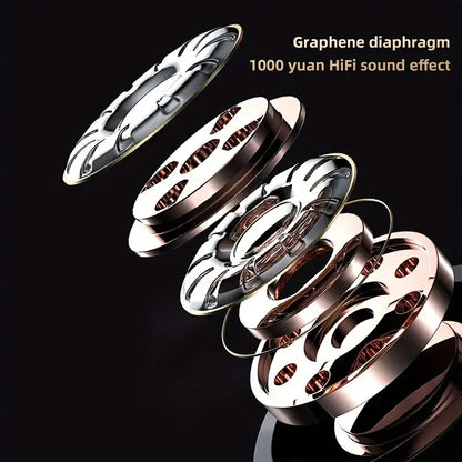 GREATWALL Wireless Headphones TWS Earphones Touch Control Noise Reduction Stereo Headsets Earbuds With Microphone