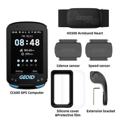 GEOID CC600 Smart Bike Computer – Color Screen GPS with WiFi & ANT+