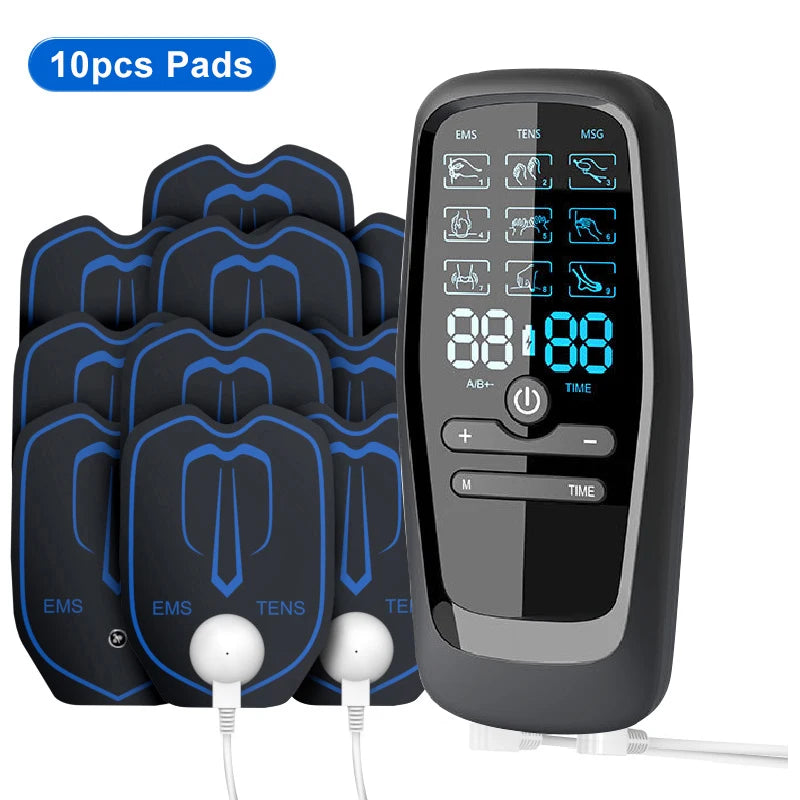 Physiotherapy TENS EMS Muscle Stimulator – Digital Body Massage & Slimming Device