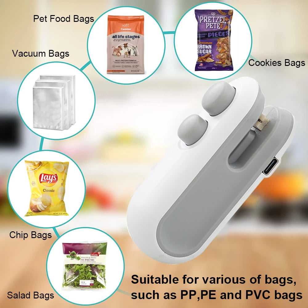 Mini Heat Bag Sealing Machine – Handheld Food Sealer for Snacks & Storage
