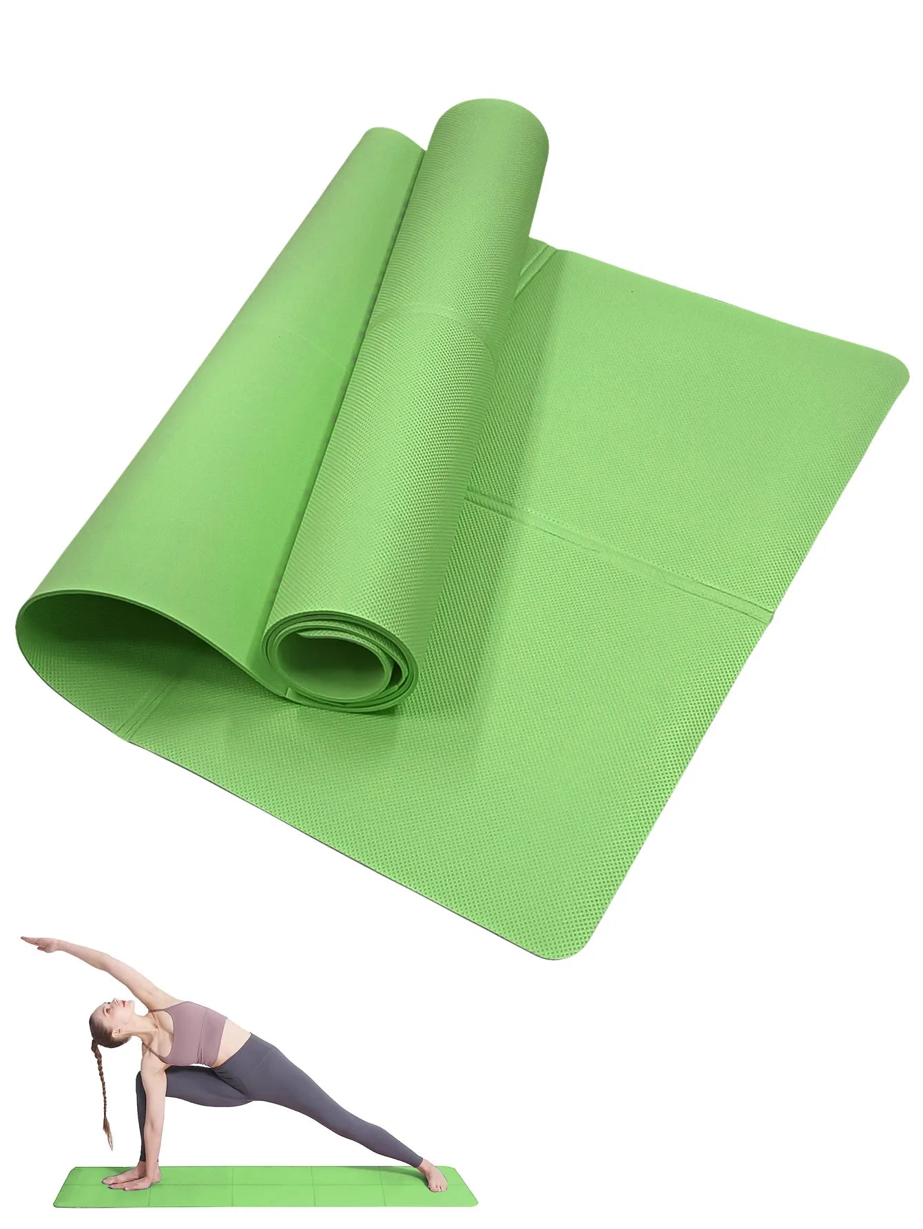 Non-Slip Yoga & Pilates Fitness Mat – 3/4/6mm Thick Exercise Cushion for Home & Gym