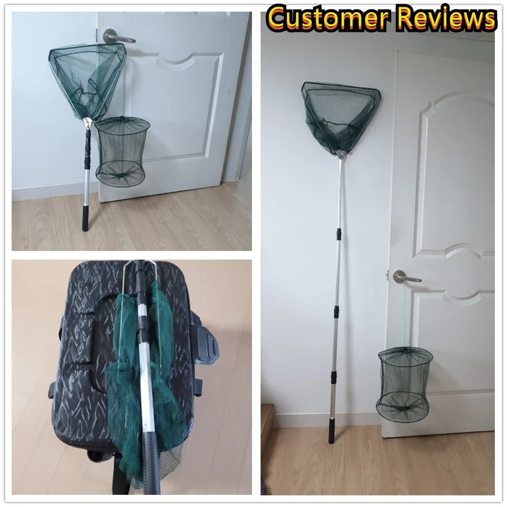 Telescopic Foldable Fishing Net – Aluminum Alloy Hand Net for Fly, Carp & Sea Fishing