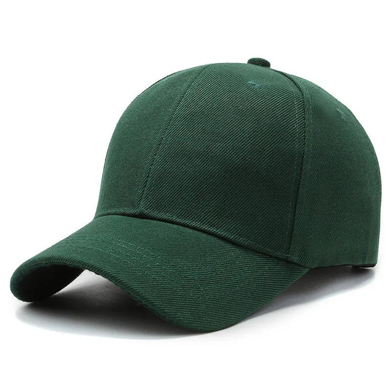 Unisex Plain Baseball Cap Adjustable Snapback Hat Casual Streetwear Dad Cap for Men & Women