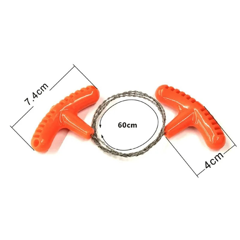 Portable Stainless Steel Wire Saw – Survival Tool for Camping & Outdoor Adventures