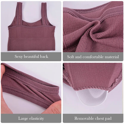 Women's Breathable Sports Bra – Seamless Yoga & Fitness Top