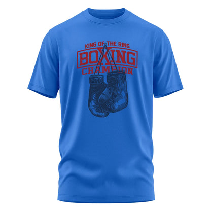 BOLF King of The Ring Boxing Champion Printed T-Shirt – Men’s Casual Unisex Tee