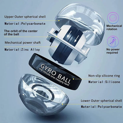 LED Gyroscope Wrist Ball Trainer – Forearm, Hand & Wrist Exerciser for Strength Training