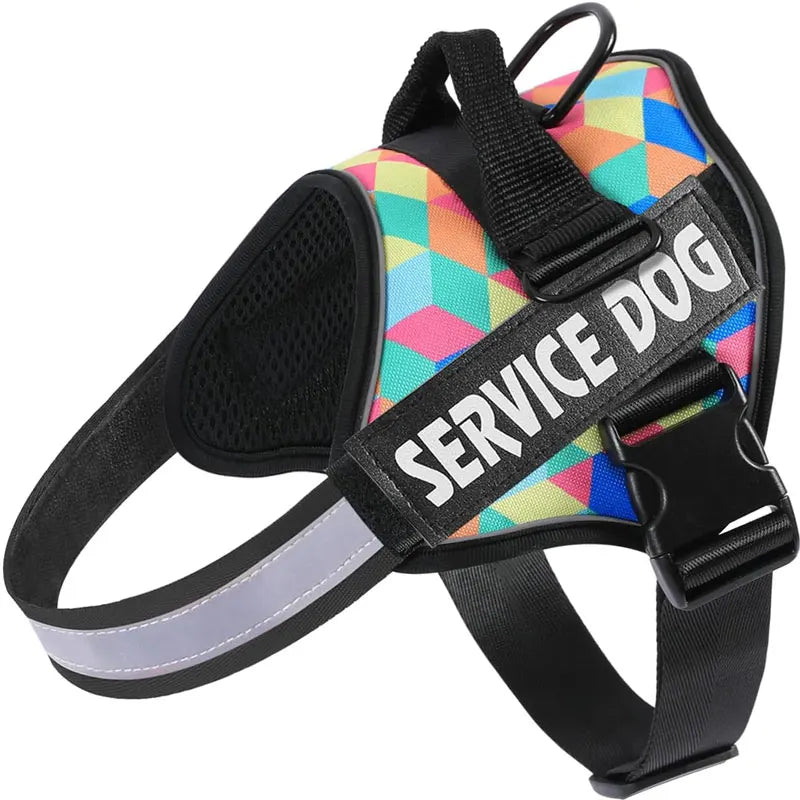 Chest Strap Dog Vest Harness for Medium & Large Dogs – Quick Release Anti-Pull Adjustable Vest Harness for Border Collie, Golden Retriever & Training Walks