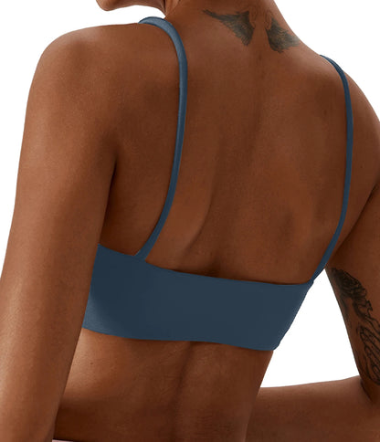OVESPORT Nylon Sports Bra – Women's High-Performance Fitness & Yoga Top