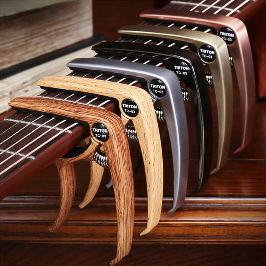 Zinc Alloy Guitar, Ukulele & Mandolin Capo – Quick-Change Clamp with Silicone Padding