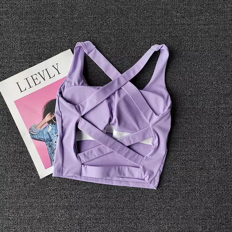 Women’s Push-Up Sports Bra – Breathable Fitness & Yoga Top, Running Vest Bralette (Model W1253)