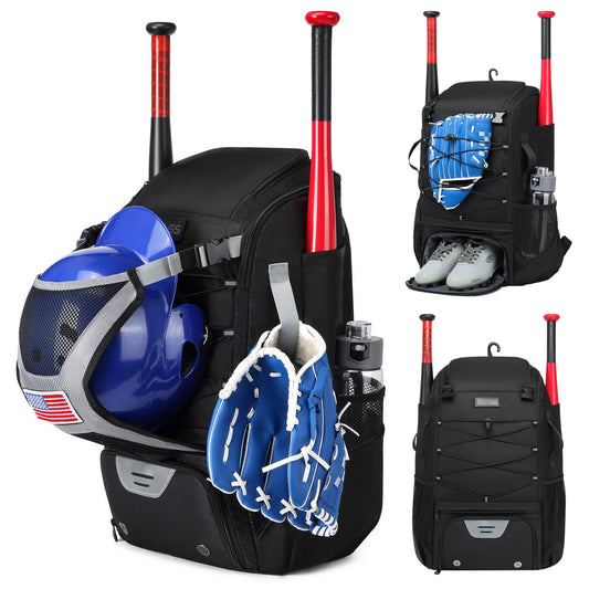 Baseball Equipment Bag Baseball Backpack with Shoe Compartment Softball Bat Bag for Youth Large Capacity Sport Baseball Backpack
