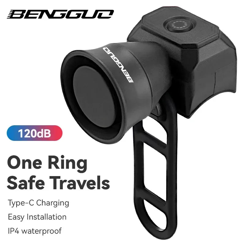 Mini USB Rechargeable Bicycle Horn – Waterproof Electronic Bike Bell