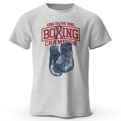 BOLF King of The Ring Boxing Champion Printed T-Shirt – Men’s Casual Unisex Tee