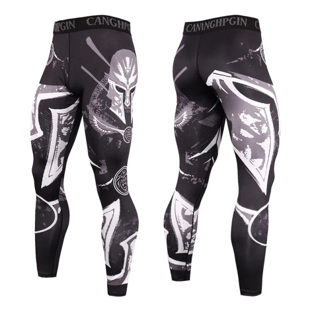 Men’s Compression Running Leggings Quick Dry Gym Fitness Training Sports Tights Pants