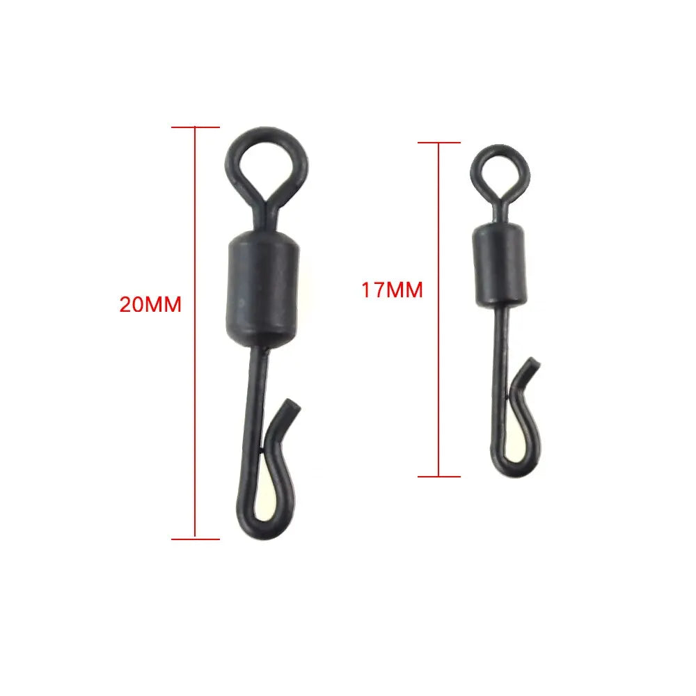 HIRISI Carp Fishing Quick Change Swivels – Pack of 20