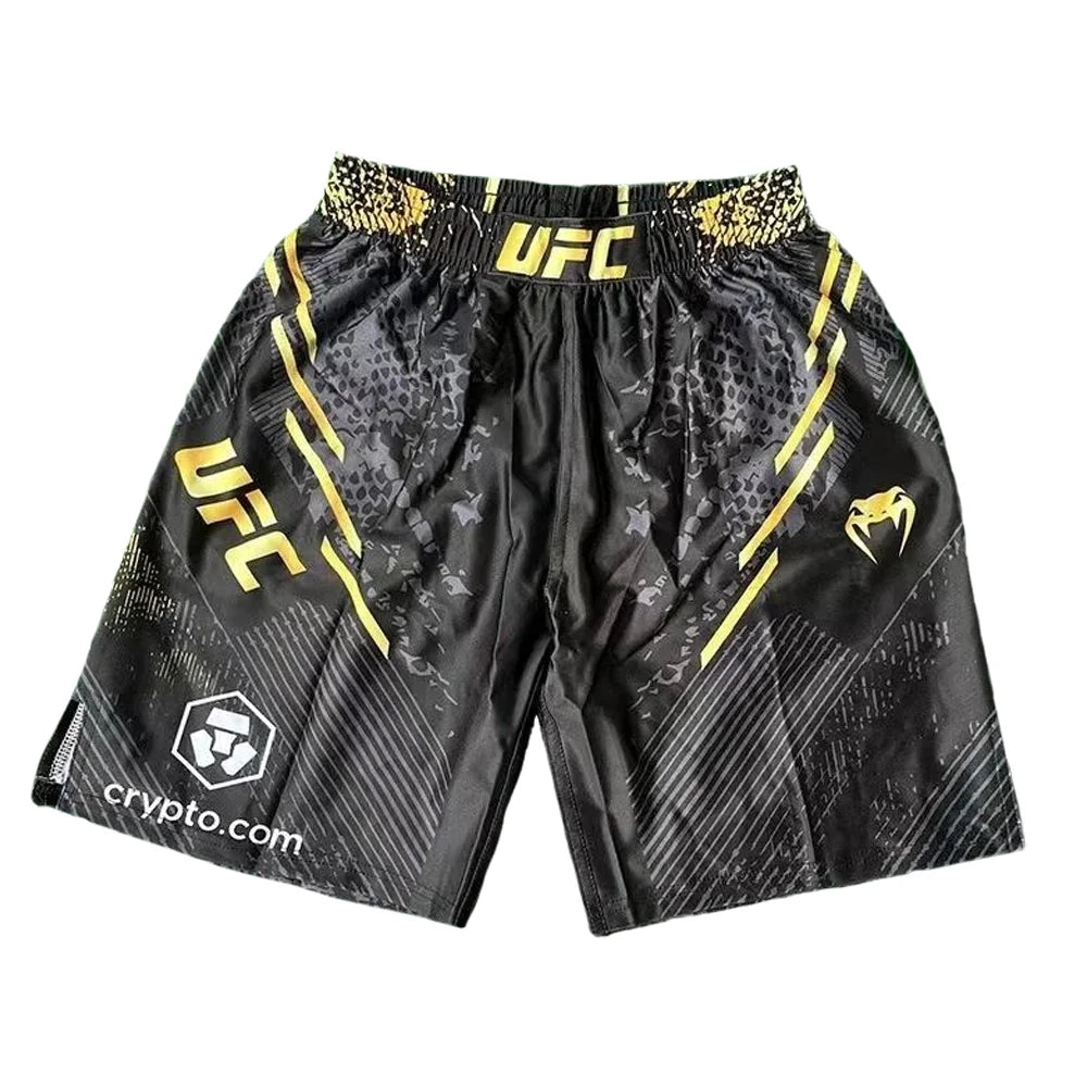 Men’s MMA Training Shorts Quick Dry Muay Thai Kick Boxing Gym Workout Athletic Shorts