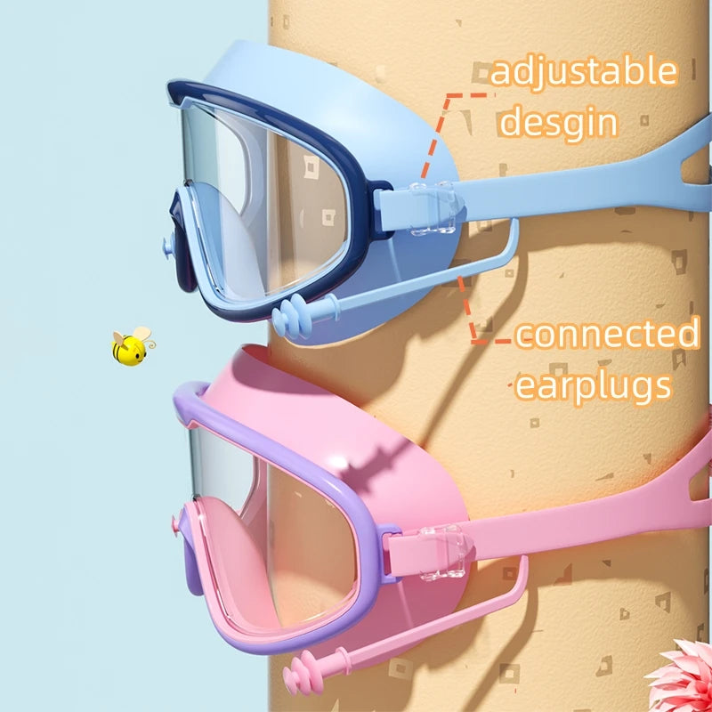 Kids Swimming Goggles – HD Anti-Fog Waterproof Swim Glasses for Boys and Girls