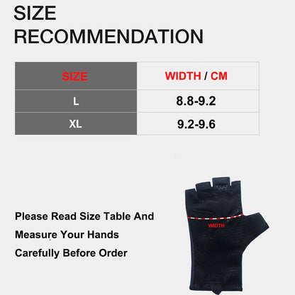 Men & Women Fingerless Cycling Gloves – Non-Slip Sport Mittens