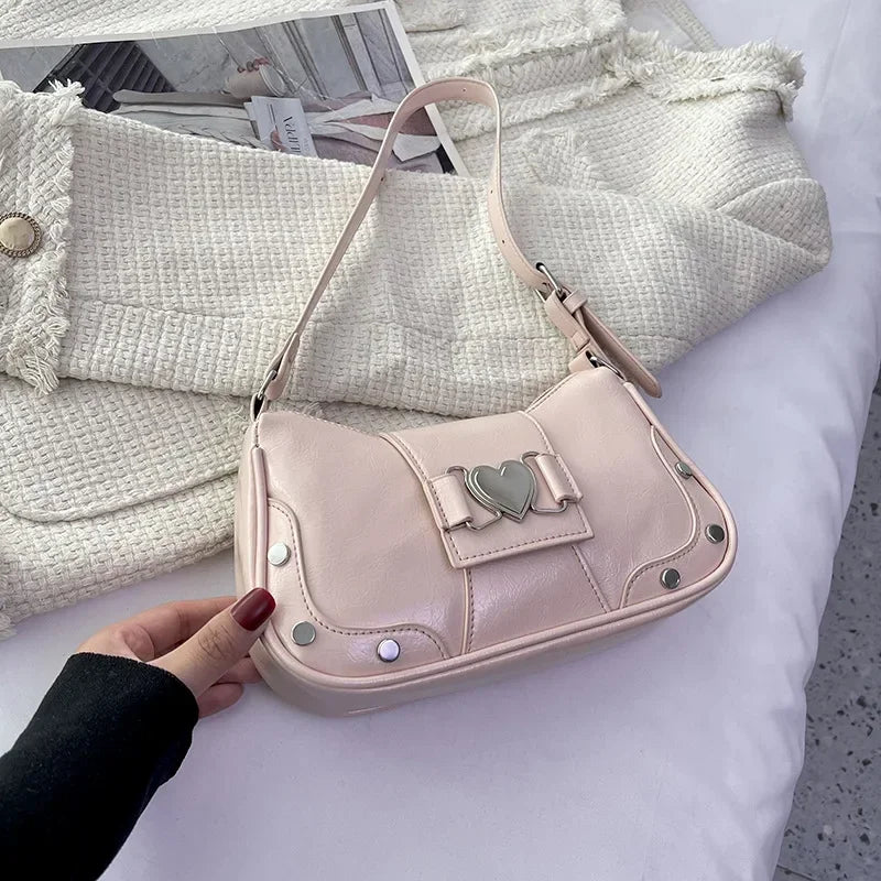 2025Trendy Bow Shoulder Bag Handbag Casual Underarm Bag Daily Commuting Bags PU Leather Lady Banquet Bag Business Women's Bags
