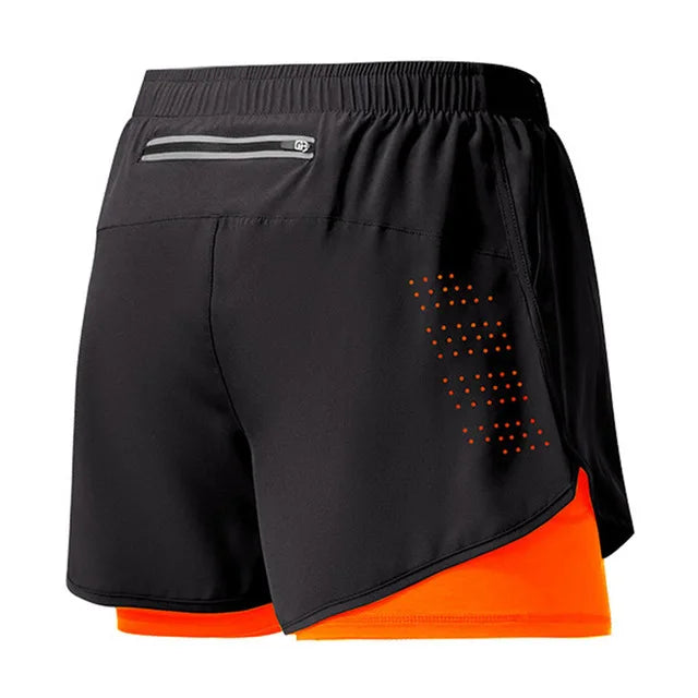 Men’s Quick-Drying Running Shorts – Solid Black Fitness Shorts