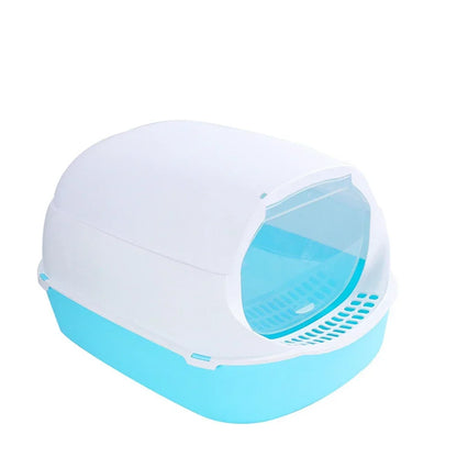 Kitty Sandbox Cat Litter Box | Semi-Enclosed & Enclosed Splashproof Cat Toilet