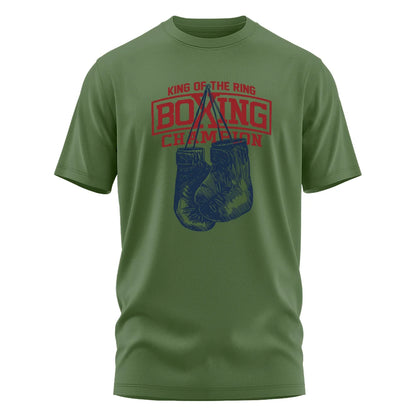 BOLF King of The Ring Boxing Champion Printed T-Shirt – Men’s Casual Unisex Tee