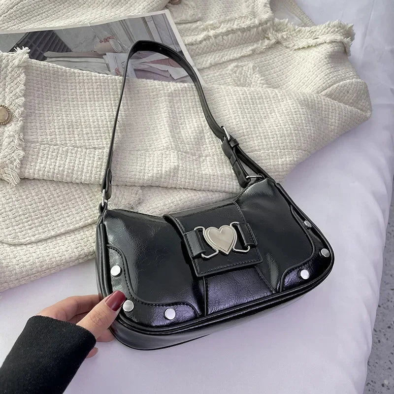 2025Trendy Bow Shoulder Bag Handbag Casual Underarm Bag Daily Commuting Bags PU Leather Lady Banquet Bag Business Women's Bags