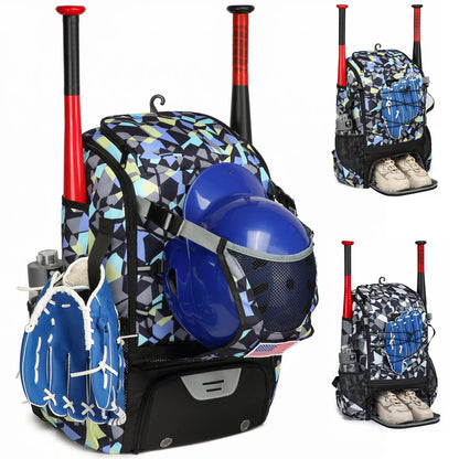 Baseball Equipment Bag Baseball Backpack with Shoe Compartment Softball Bat Bag for Youth Large Capacity Sport Baseball Backpack