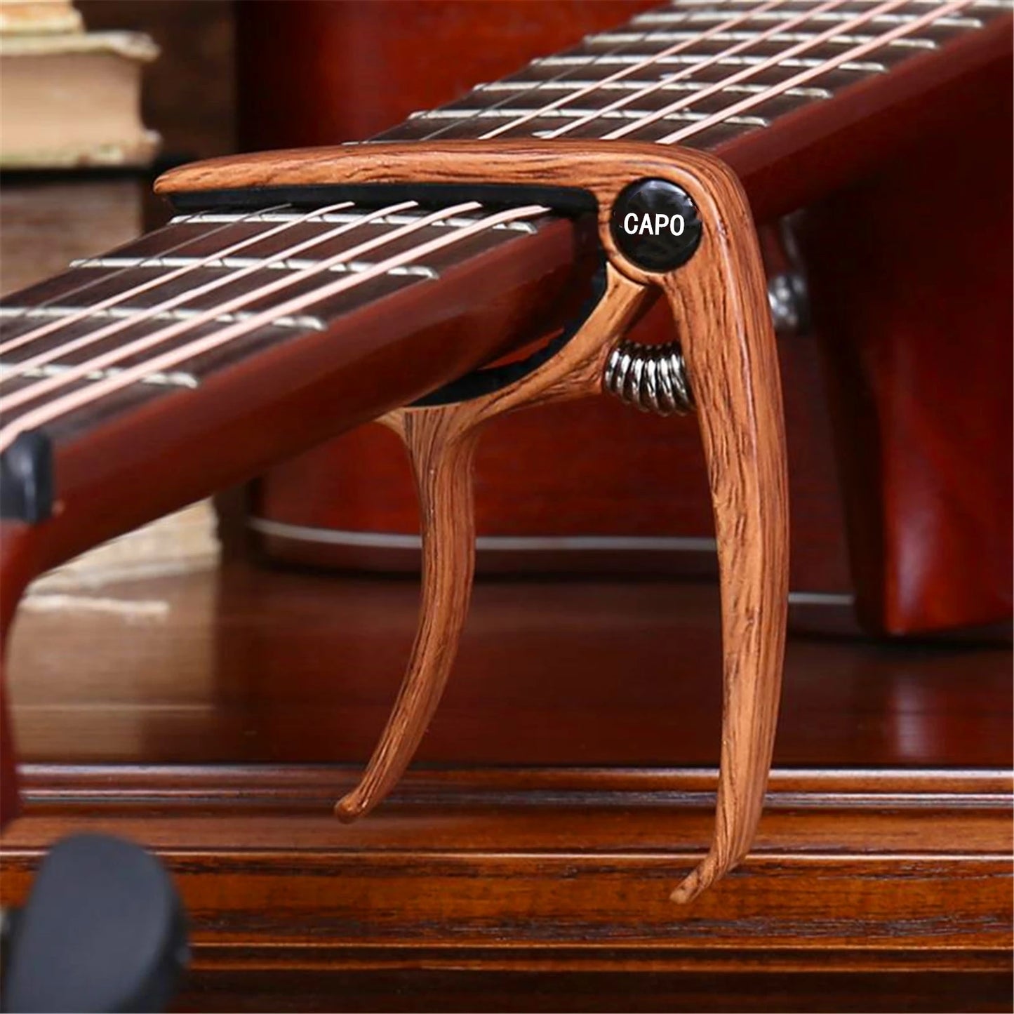Zinc Alloy Guitar, Ukulele & Mandolin Capo – Quick-Change Clamp with Silicone Padding