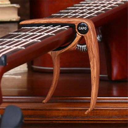 Zinc Alloy Guitar, Ukulele & Mandolin Capo – Quick-Change Clamp with Silicone Padding